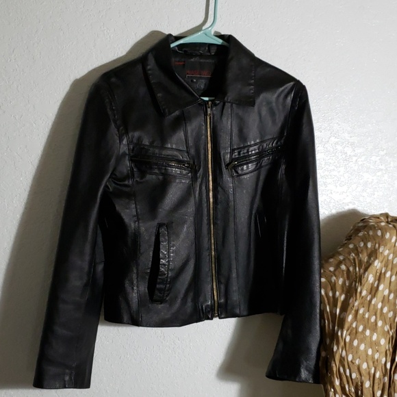 Phase Two Jackets & Blazers - Medium Black leather jacket temperature 45